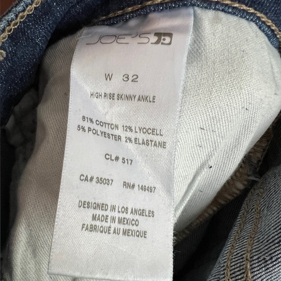 Joe’s Jeans High Rise Skinny Ankle Distressed Jeans Size 32 - Picture 7 of 7